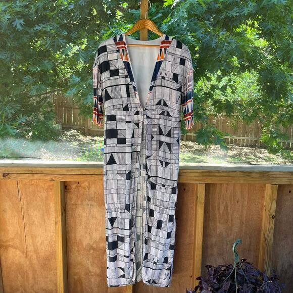 Anthropologie Talulah Stevie May Avant Garde Duster 100% Silk Size S - Picture 1 of 14